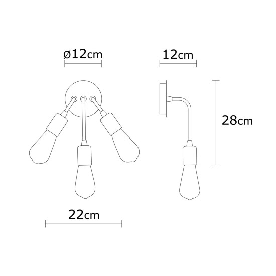 Wall Lamp Harput - N-1334 Black
