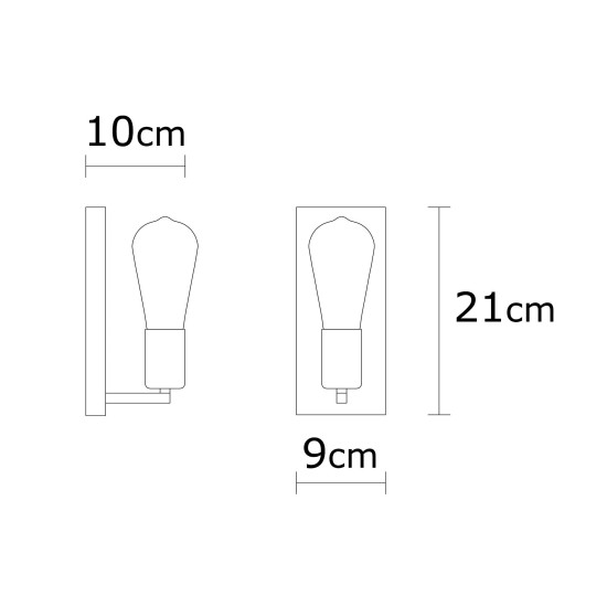 Wall Lamp Karain - N-1353 Black
