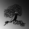 Wall Lamp Tree Woman Black