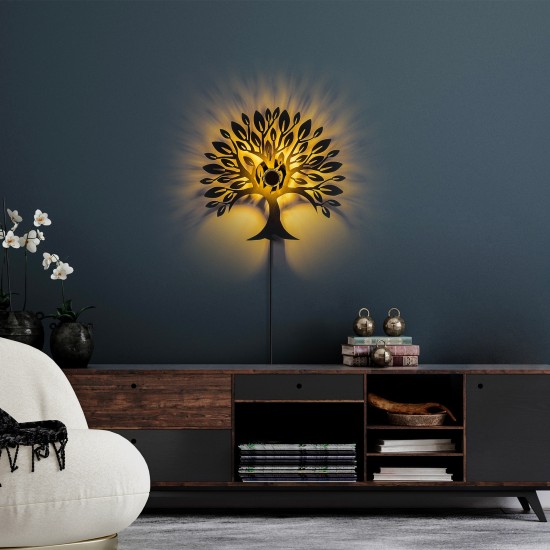 Wall Lamp Heart Tree V2 Black Opviq Wall Lamp Heart Tree V2 Black