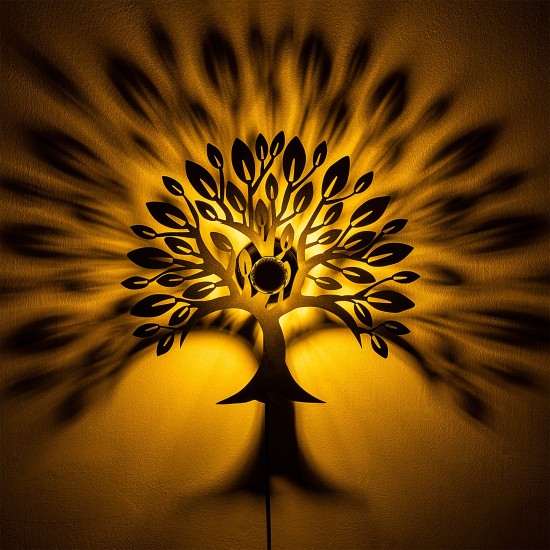 Wall Lamp Heart Tree V2 Black Opviq Wall Lamp Heart Tree V2 Black