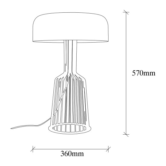 Opviq Table Lamp Fellini - MR-123 Black
Gold