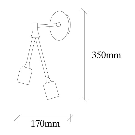 Wall Lamp Dartini - MR-662 Vintage
Black