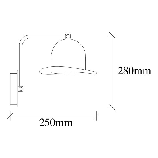 Opviq Wall Lamp Fötr Sivani - MR-324 Black