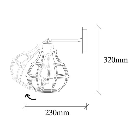 Wall Lamp Fellini - MR - 873 Black Wall Lamp Fellini - MR - 873 Black