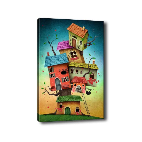 Wallxpert Decorative Canvas Painting Kanvas Tablo (50 x 70) - 181 Multicolor