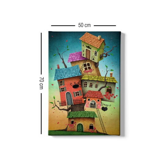 Wallxpert Decorative Canvas Painting Kanvas Tablo (50 x 70) - 181 Multicolor
