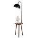Opviq Floor Lamp Demet Sehbalı Ahşap Lambader Ceviz Retro 3 Başlıklı Walnut