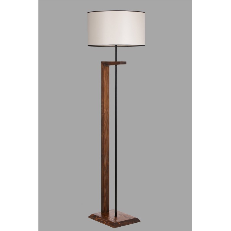 Opviq Floor Lamp Menekşe Ceviz Ahşap Lambader Silindir Finli Krem Abajurlu Walnut
Cream
