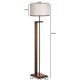 Opviq Floor Lamp Menekşe Ceviz Ahşap Lambader Silindir Finli Krem Abajurlu Walnut
Cream