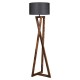 Opviq Floor Lamp Maçka Yanık Ahşap Lambader Silindir Hasır Siyah Abajurlu Brown
Black