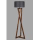 Opviq Floor Lamp Maçka Yanık Ahşap Lambader Silindir Hasır Siyah Abajurlu Brown
Black