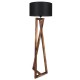 Opviq Floor Lamp Maçka Yanık Ahşap Lambader Silindir Hasır Siyah Abajurlu Brown
Black