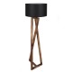 Opviq Floor Lamp Maçka Yanık Ahşap Lambader Silindir Hasır Siyah Abajurlu Brown
Black