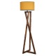 Opviq Floor Lamp Maçka Yanık Ahşap Lambader Silindir Hardal Abajurlu Brown
Mustard