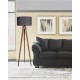 Opviq Floor Lamp Tripod Yanık Lambader Silindir Koyu Gri Abajurlu Brown
Grey