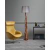 Opviq Floor Lamp Kule Yanık Ahşap Lambader Pramit Hasır Gri Abajurlu Brown
Grey