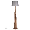 Opviq Floor Lamp Kule Yanık Ahşap Lambader Pramit Hasır Gri Abajurlu Brown
Grey