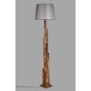 Opviq Floor Lamp Kule Yanık Ahşap Lambader Pramit Hasır Gri Abajurlu Brown
Grey