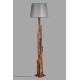 Opviq Floor Lamp Kule Yanık Ahşap Lambader Pramit Hasır Gri Abajurlu Brown
Grey