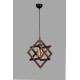 Opviq Chandelier Berlin Ahşap Tekli Sarkıt Ceviz Walnut