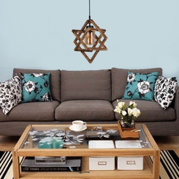 Chandelier Berlin Ahşap Tekli Sarkıt Yanık Brown