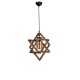 Opviq Chandelier Berlin Ahşap Tekli Sarkıt Yanık Brown