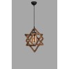 Opviq Chandelier Berlin Ahşap Tekli Sarkıt Yanık Brown