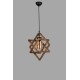Opviq Chandelier Berlin Ahşap Tekli Sarkıt Yanık Brown