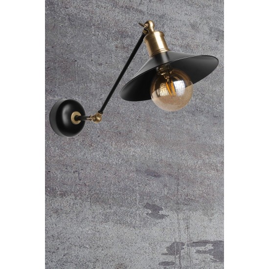 Wall Lamp Emily Metal Başlıklı Aplik Black Opviq Wall Lamp Emily Metal Başlıklı Aplik Black