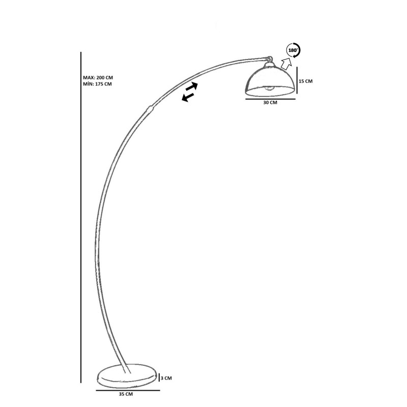 Floor Lamp 8922-6 Mustard