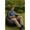 Bean Bag Deri Armut - Black Black