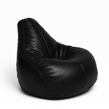 Bean Bag Deri Armut - Black Black