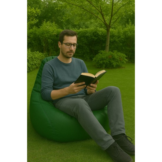 Bean Bag Deri Armut - Green Green Bean Bag Deri Armut - Green Green
