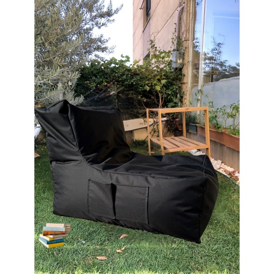 Bean Bag Xxl Sedir - Black Black Bean Bag Xxl Sedir - Black Black