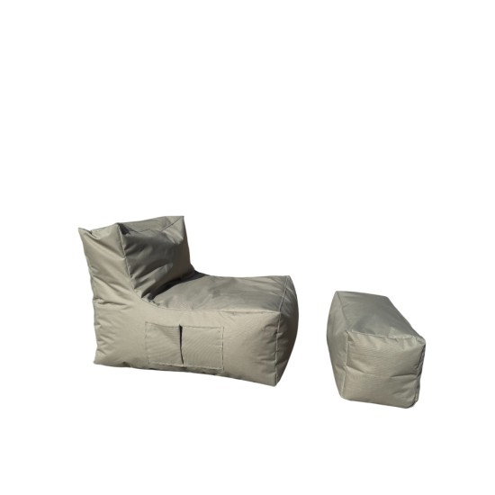 Bean Bag Set (2 Pieces) Xxl Sedir - Beige Beige Bean Bag Set (2 Pieces) Xxl Sedir - Beige Beige