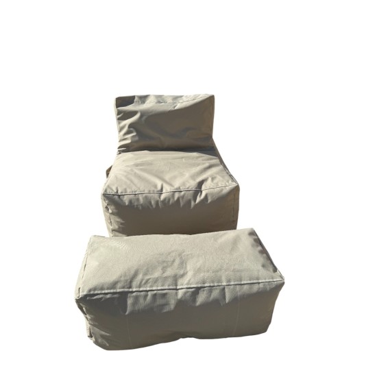 Bean Bag Set (2 Pieces) Xxl Sedir - Beige Beige Bean Bag Set (2 Pieces) Xxl Sedir - Beige Beige