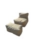 Bean Bag Set (2 Pieces) Xxl Sedir - Beige Beige Bean Bag Set (2 Pieces) Xxl Sedir - Beige Beige