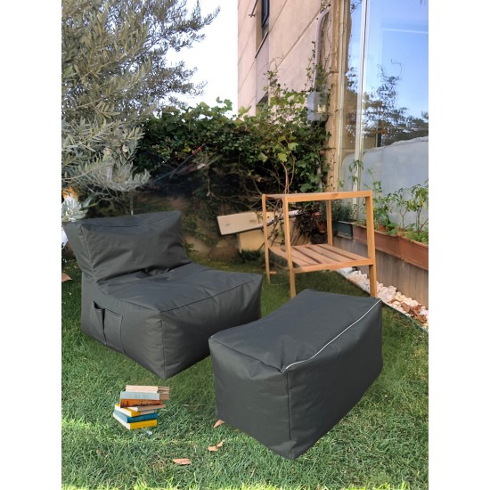 Bean Bag Set (2 Pieces) Xxl Sedir - Grey Grey