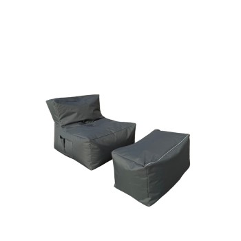 Bean Bag Set (2 Pieces) Xxl Sedir - Grey Grey