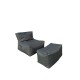 Bean Bag Set (2 Pieces) Xxl Sedir - Grey Grey