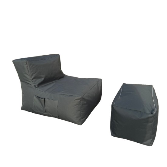 Bean Bag Set (2 Pieces) Xxl Sedir - Grey Grey
