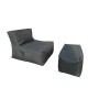 Bean Bag Set (2 Pieces) Xxl Sedir - Grey Grey