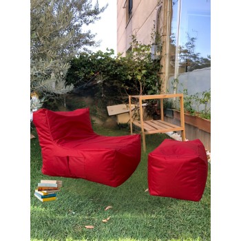 Bean Bag Set (2 Pieces) Xxl Sedir - Red Red