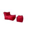 Bean Bag Set (2 Pieces) Xxl Sedir - Red Red