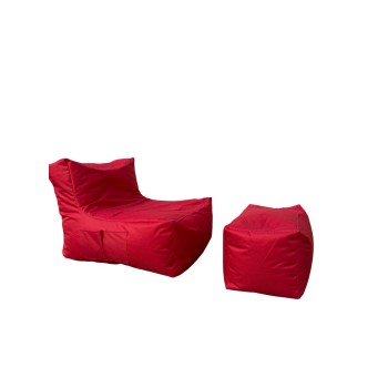 Bean Bag Set (2 Pieces) Xxl Sedir - Red Red