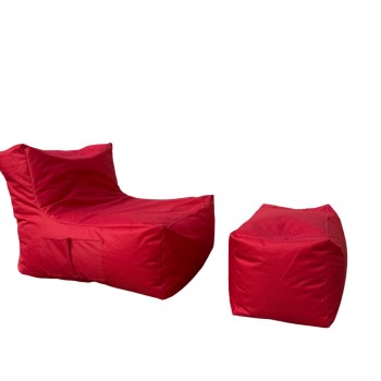 Bean Bag Set (2 Pieces) Xxl Sedir - Red Red