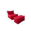 Bean Bag Set (2 Pieces) Xxl Sedir - Red Red