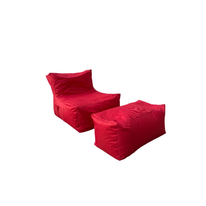 Bean Bag Set (2 Pieces) Xxl Sedir - Red Red