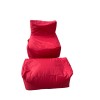 Bean Bag Set (2 Pieces) Xxl Sedir - Red Red